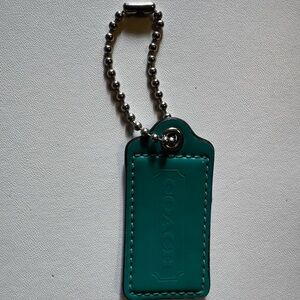 Coach Teal Leather Hang Tag